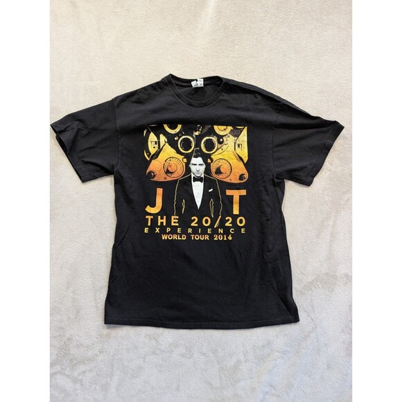 JUSTIN TIMBERLAKE The 20/20 Experience World Tour 2014 Black T-Shirt Large - Picture 5 of 14